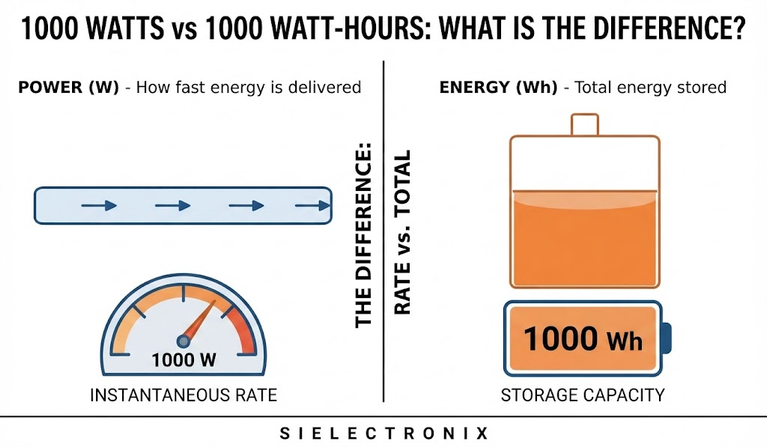 Watts vs Watt-Hours: What Is the Difference?