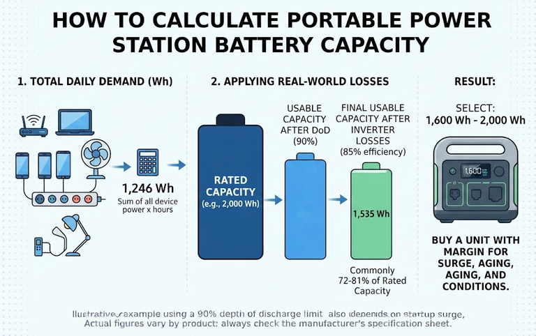 Battery Capacity for Portable Power Station
