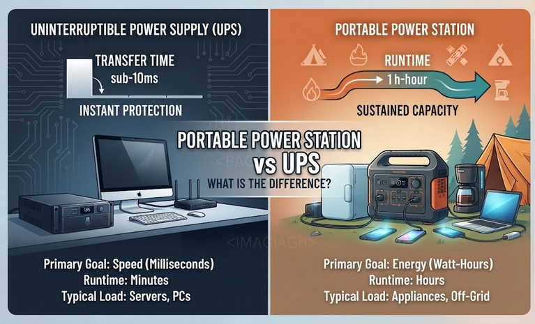 Portable Power Station vs UPS