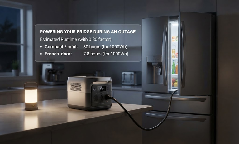 Portable Power Station Refrigerator Runtime