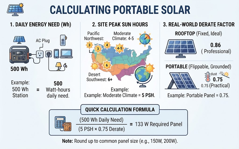 Solar Panel Size for Portable Power Station